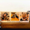 3 Photo Wood Block Display with Personalised Message