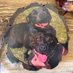 Pet Portrait - Personalised Wood Slice Pine