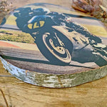 Family Custom Photo Gift on Silver Birch Wood Slice