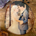 Wedding Gift - Personalised Wood Slice Silver Birch