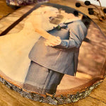 Wedding Gift - Personalised Wood Slice Silver Birch