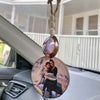 Car Mirror Photo Charm with Shell