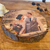 Wedding Gift - Personalised Wood Slice Pine