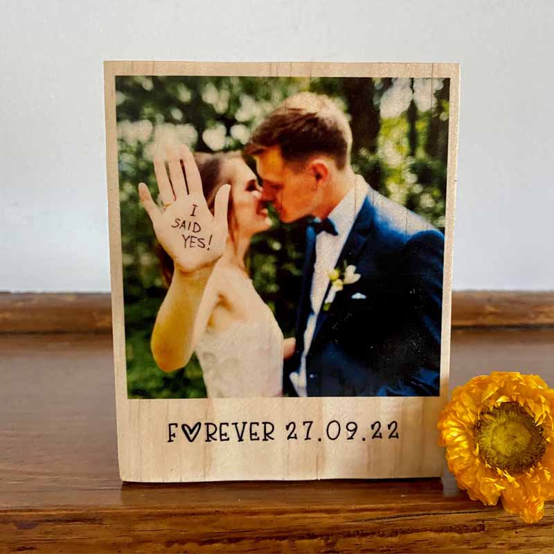 Engagement Gift - Photo Plaque for Valentines Day, Wedding Anniversary Gift