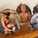 Wood Slice with Family Photo