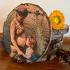 Wood Slice with Family Photo