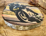 Father & Son Personalised Wood Slice - Silver Birch