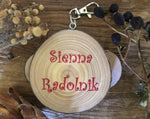 Personalised Bag Tag - Pine Wood Slice